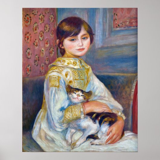 Pierre-Auguste Renoir - Kind mit Katze Poster (Vorne)
