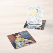 Pierre-Auguste Renoir - Kind mit Katze Rechteckiger Pappuntersetzer (Vor Ort)