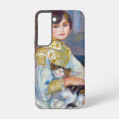 Pierre-Auguste Renoir - Kind mit Katze Samsung Galaxy Hülle (Rückseite)