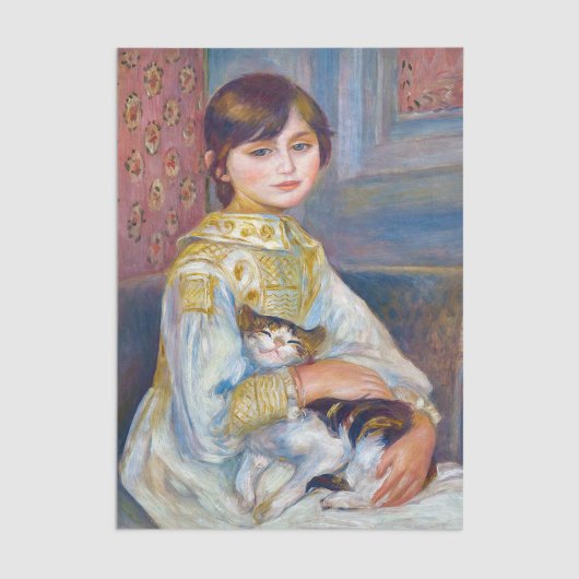 Pierre-Auguste Renoir - Kind mit Katze Seidenpapier