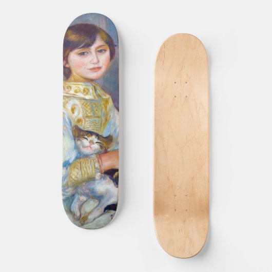 Pierre-Auguste Renoir - Kind mit Katze Skateboard (Vorderseite)