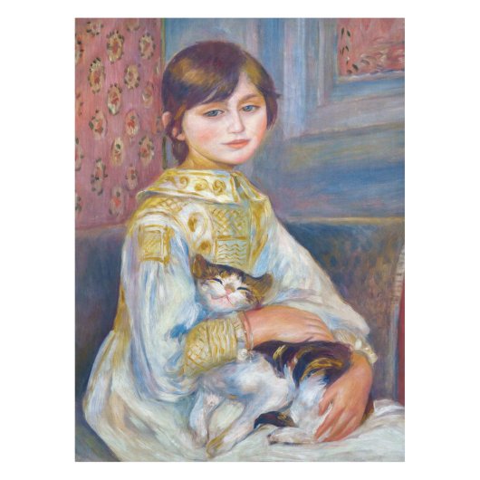 Pierre-Auguste Renoir - Kind mit Katze Tischdecke (Vorderseite)