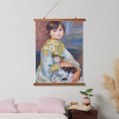 Pierre-Auguste Renoir - Kind mit Katze Wandteppich Mit Holzrahmen (Schlafzimmer)