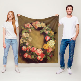 Pierre-Auguste Renoir - Kranz aus Rosen  Fleecedecke