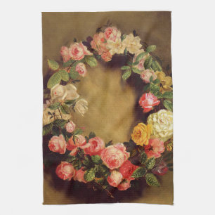 Pierre-Auguste Renoir - Krone aus Rosen Geschirrtuch