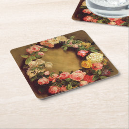 Pierre-Auguste Renoir - Krone der Rose Rechteckiger Pappuntersetzer