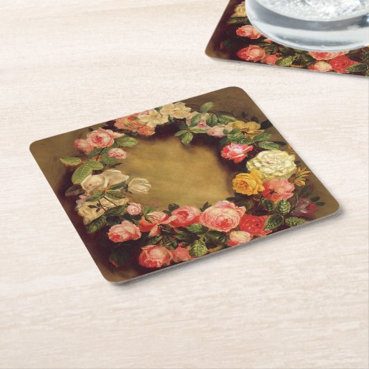 Pierre-Auguste Renoir - Krone der Rose Rechteckiger Pappuntersetzer (angewinkelt)