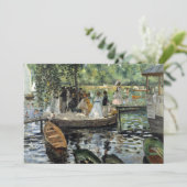 Pierre-Auguste Renoir - La Grenouillere Dankeskarte (Stehend Vorderseite)