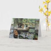 Pierre-Auguste Renoir - La Grenouillere Karte (Gelbe Blume)