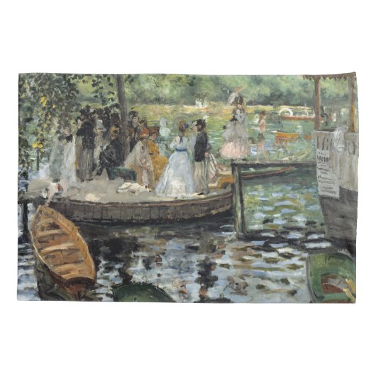 Pierre-Auguste Renoir - La Grenouillere Kissenbezug (Rückseite)