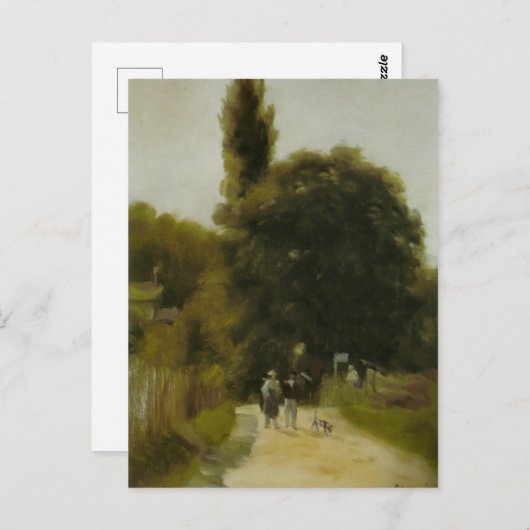 Pierre Auguste Renoir Landschaft mit zwei Figuren Postkarte (Vorne/Hinten)