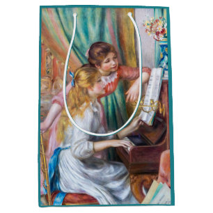 Pierre Auguste Renoir - Mädchen am Klavier Mittlere Geschenktüte