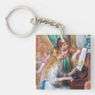 Pierre Auguste Renoir - Mädchen am Klavier Schlüsselanhänger