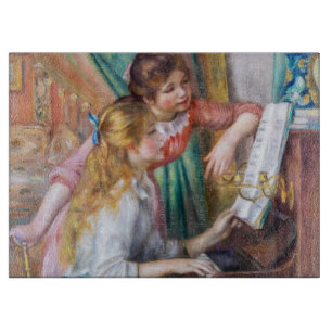 Pierre Auguste Renoir - Mädchen am Klavier Schneidebrett