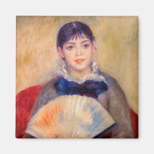 Pierre-Auguste Renoir - Mädchen mit einem Fächer Magnet