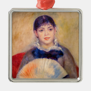 Pierre-Auguste Renoir - Mädchen mit einem Fächer Ornament Aus Metall