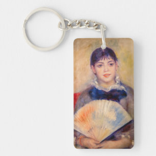 Pierre-Auguste Renoir - Mädchen mit einem Fächer Schlüsselanhänger
