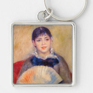 Pierre-Auguste Renoir - Mädchen mit einem Fächer Schlüsselanhänger