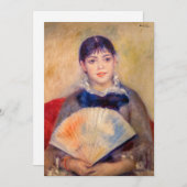Pierre-Auguste Renoir - Mädchen mit einem Fan Dankeskarte (Vorne/Hinten)