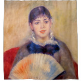 Pierre-Auguste Renoir - Mädchen mit einem Fan Duschvorhang (Vorderseite)