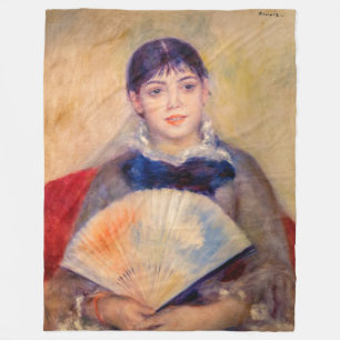 Pierre-Auguste Renoir - Mädchen mit einem Fan Fleecedecke