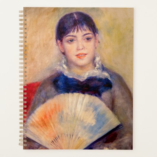 Pierre-Auguste Renoir - Mädchen mit einem Fan Planer (Vorderseite)
