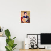 Pierre-Auguste Renoir - Mädchen mit einem Fan Poster (Heimbüro)