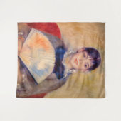 Pierre-Auguste Renoir - Mädchen mit einem Fan Wandteppich (Vorderseite (Horizontal))
