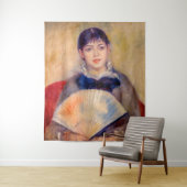 Pierre-Auguste Renoir - Mädchen mit einem Fan Wandteppich (Beispiel)