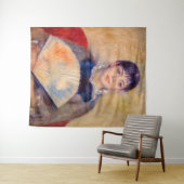 Pierre-Auguste Renoir - Mädchen mit einem Fan Wandteppich (Beispiel (Horizontal))