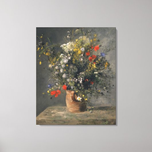 Pierre Auguste Renoir Malerei, Blume in einer Vase Leinwanddruck (Vorderseite)