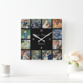 Pierre-Auguste Renoir - Masterpiece Collage Quadratische Wanduhr (Zuhause)