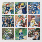 Pierre-Auguste Renoir - Masterpiece Grid Collage Fensteraufkleber (Blatt)