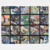 Pierre-Auguste Renoir - Masterpiece Grid Collage Fleecedecke (Vorderseite (Horizontal))