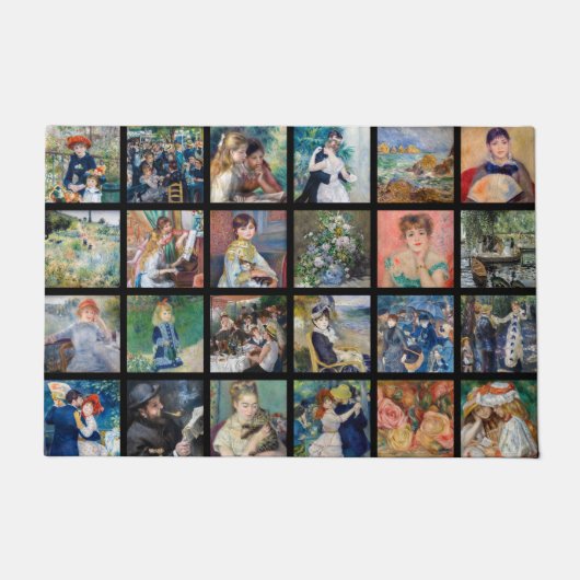 Pierre-Auguste Renoir - Masterpiece Grid Collage Fußmatte (Vorderseite)
