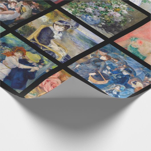 Pierre-Auguste Renoir - Masterpiece Grid Collage Geschenkpapier (Ecke)