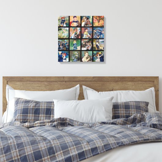 Pierre-Auguste Renoir - Masterpiece Grid Collage Leinwanddruck (Insitu (Schlafzimmer))