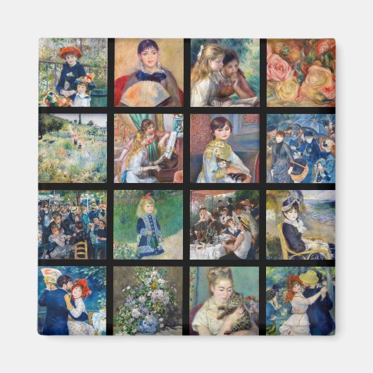 Pierre-Auguste Renoir - Masterpiece Grid Collage Magnet (Vorne)