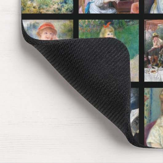 Pierre-Auguste Renoir - Masterpiece Grid Collage Mousepad (Ecke)
