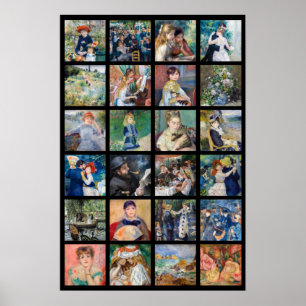 Pierre-Auguste Renoir - Masterpiece Grid Collage Poster