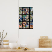 Pierre-Auguste Renoir - Masterpiece Grid Collage Poster (Küche)