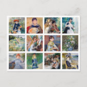 Pierre-Auguste Renoir - Masterpiece Grid Collage Postkarte (Vorderseite)