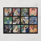 Pierre-Auguste Renoir - Masterpiece Grid Collage Postkarte (Vorderseite)