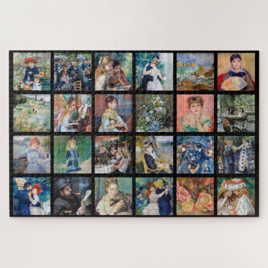 Pierre-Auguste Renoir - Masterpiece Grid Collage Puzzle (Horizontal)