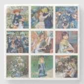 Pierre-Auguste Renoir - Masterpiece Grid Collage Steinuntersetzer (Vorderseite)