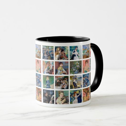 Pierre-Auguste Renoir - Masterpiece Grid Collage Tasse (VorderseiteRechts)