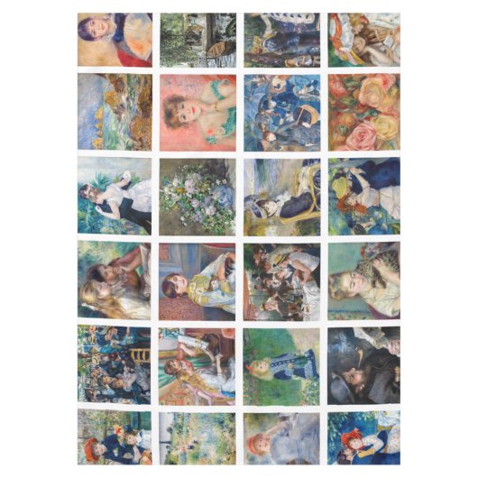 Pierre-Auguste Renoir - Masterpiece Grid Collage Tischdecke (Vorderseite)