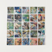 Pierre-Auguste Renoir - Masterpiece Grid Collage Wandteppich (Vorderseite (Horizontal))