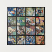 Pierre-Auguste Renoir - Masterpiece Grid Collage Wandteppich (Vorderseite (Horizontal))