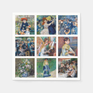 Pierre-Auguste Renoir - Meisterwerke Gitter Collag Serviette